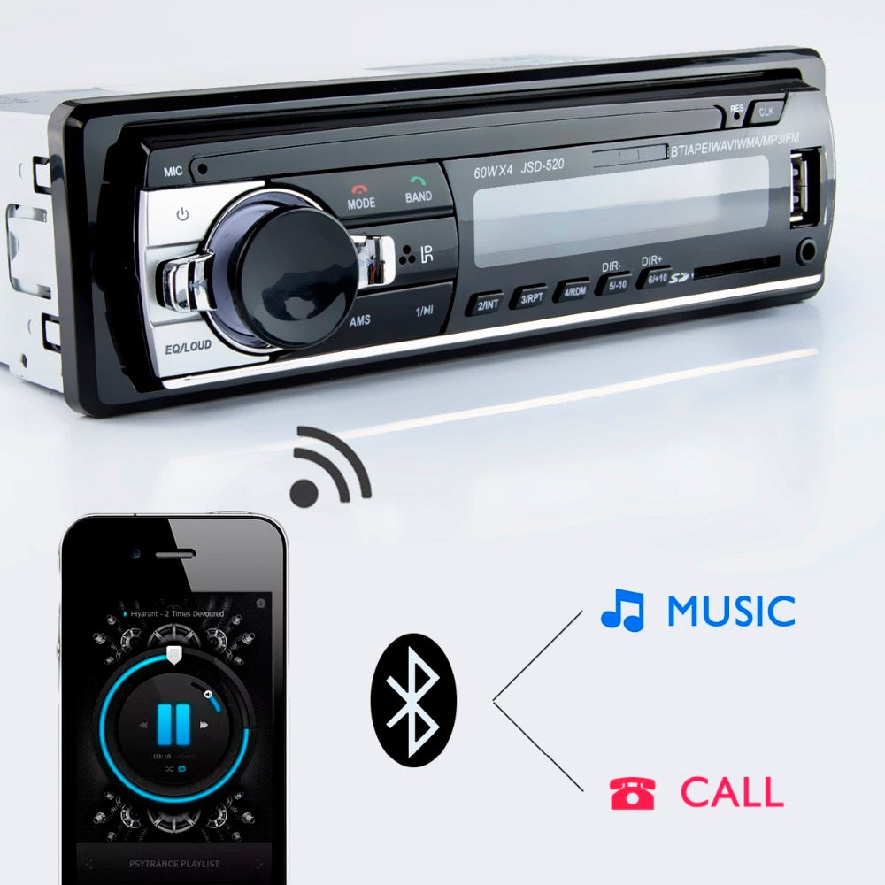 Digital Bluetooth bilradio stereospiller USB/SD med AUX-inngang