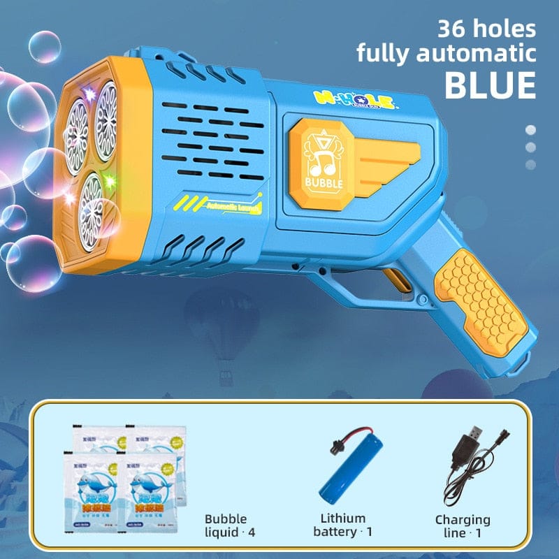 Bubble Gun Rocket Soap Bubbles Machine Blower