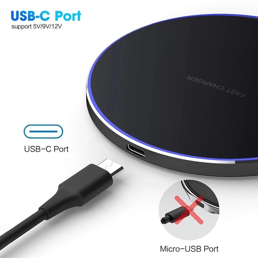 30W Fast Wireless Charger Pad