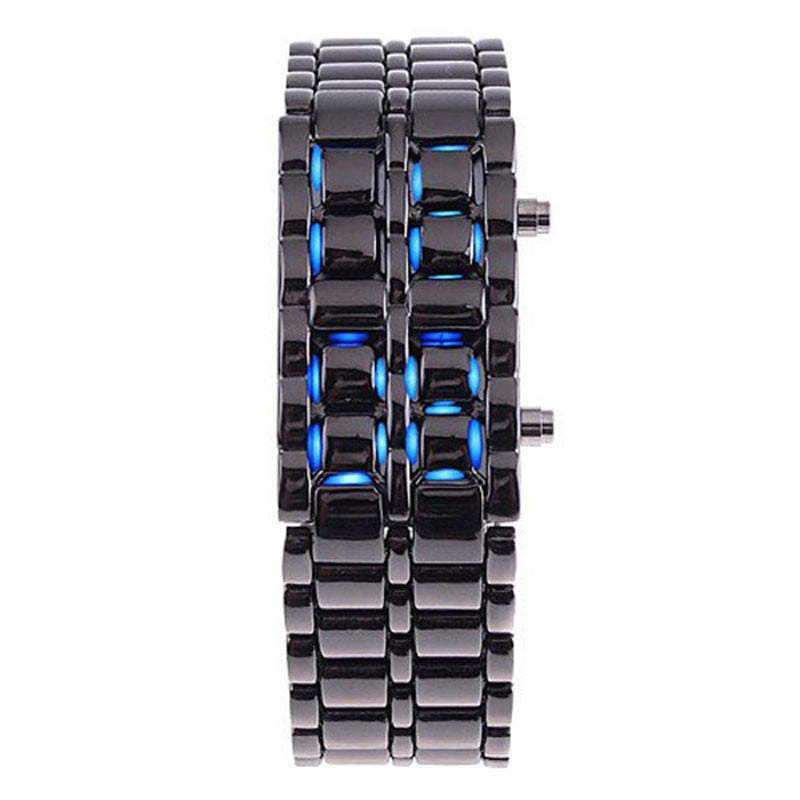 Metal Digital Lava Wrist Watch LED Display