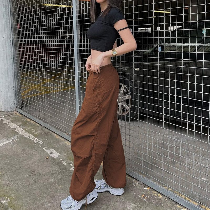 Baggy Wide Leg Sweatpants Loose Low Waist Cargo Pants Joggers