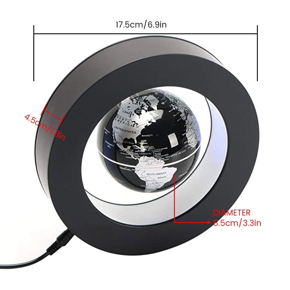 Leviterende lampe | Magnetisk levitasjonsklode LED roterende globe