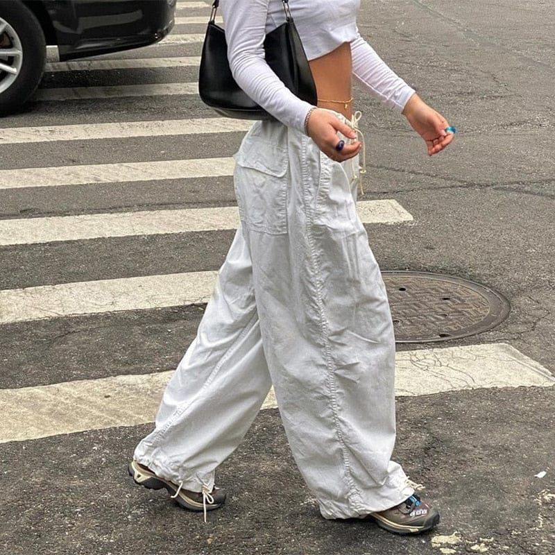 Baggy Wide Leg Sweatpants Loose Low Waist Cargo Pants Joggers