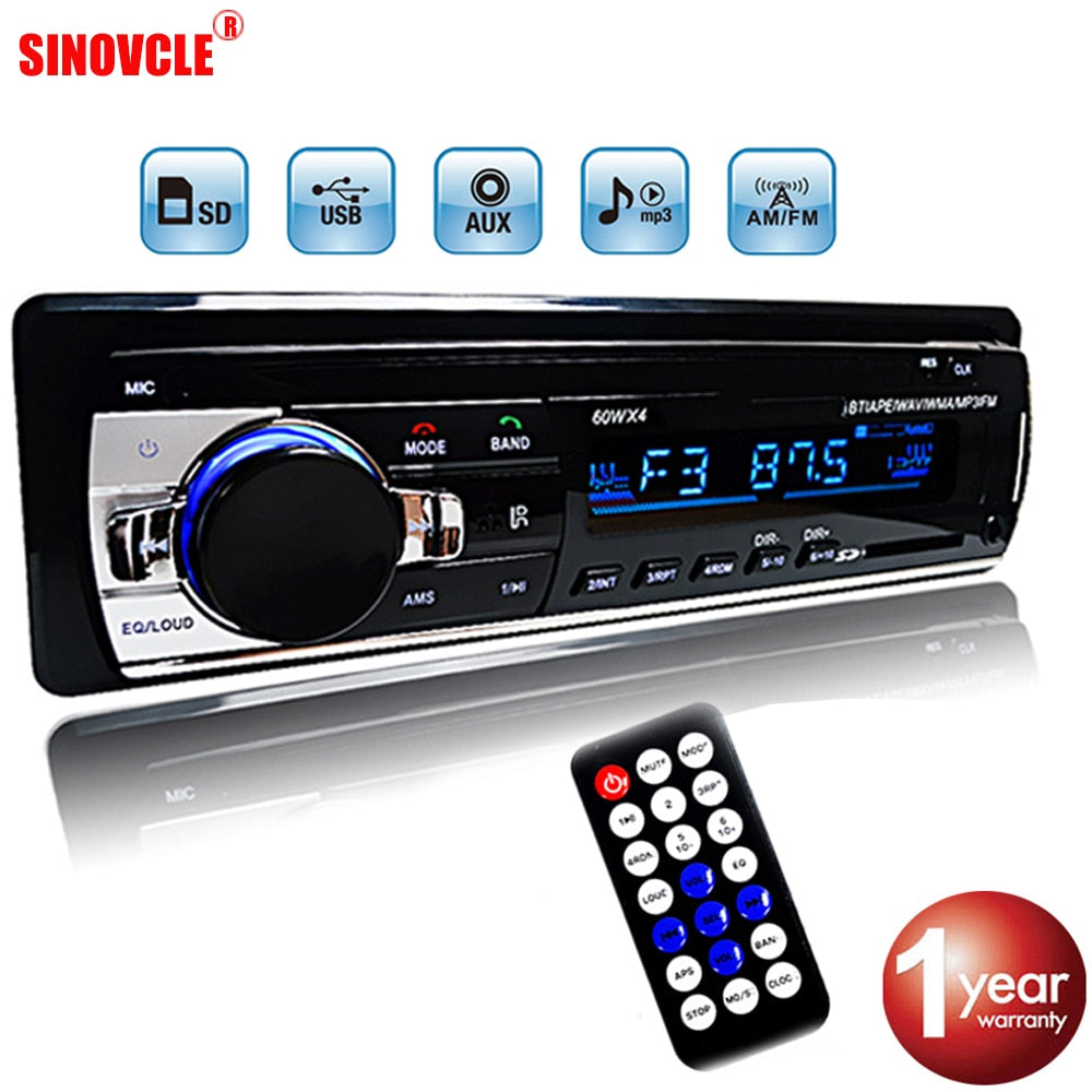 Digital Bluetooth Car Radio Stereo Player USB/SD with AUX Input