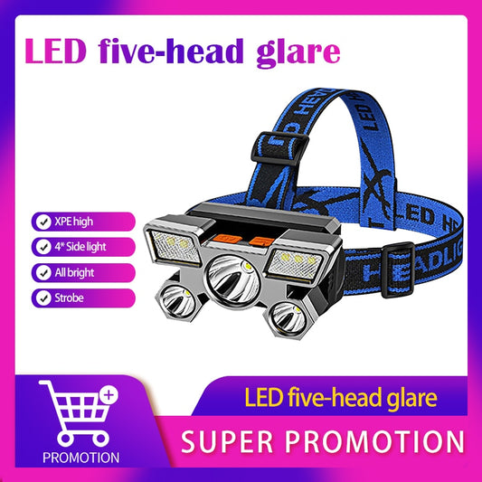 Led-hodelykt Sterk Super Bright Oppladbar Mine Lamp Lommelykt