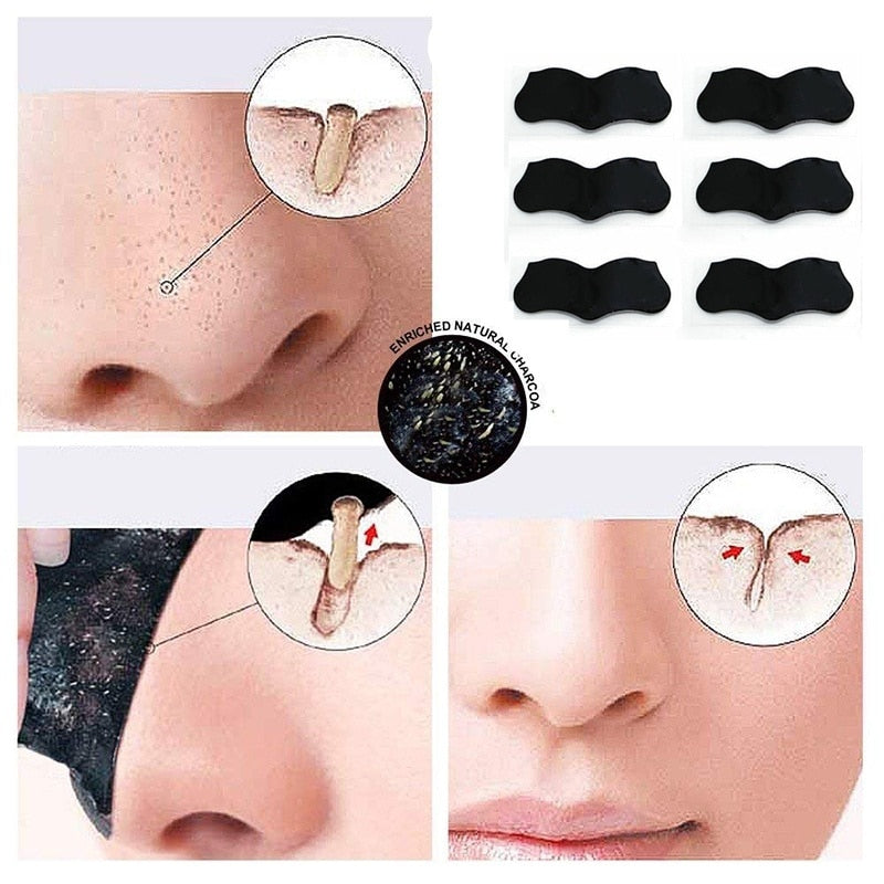 50 stk Bamboo Charcoal Blackhead Remover Mask