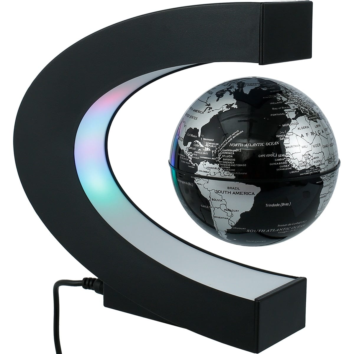 Leviterende lampe | Magnetisk levitasjonsklode LED roterende globe