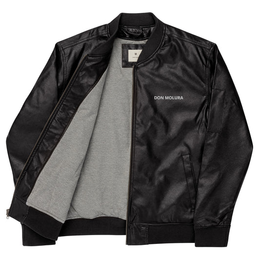 Don Molura Leather Bomber Jacket