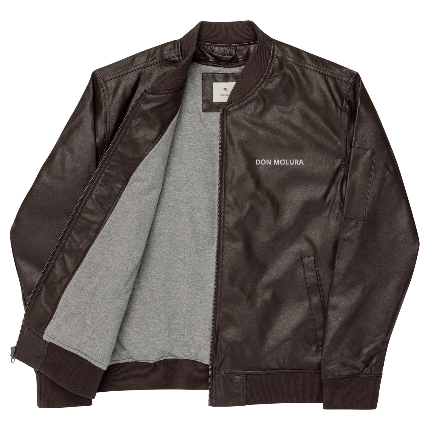 Don Molura Leather Bomber Jacket